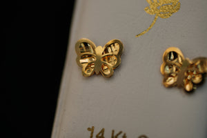 14KT Small Gold Butterfly Earring