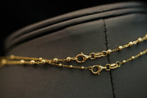 18k Thin Rosary Chain