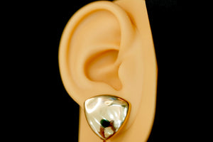 14k Big Triangle Earring